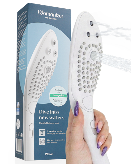 WOMANIZER - WAVE CABEZAL DE DUCHA ESTIMULADOR DE CLITORÍS BLANCO