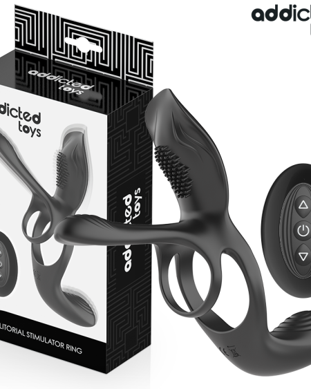 ADDICTED TOYS - ANILLO DOBLE PARA EL PENE CON ESTIMULADOR DE CLÍTORIS