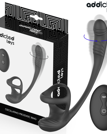 Plug anal vibratório ADDICTED TOYS com movimento ondulante de 360° e estimulador testicular