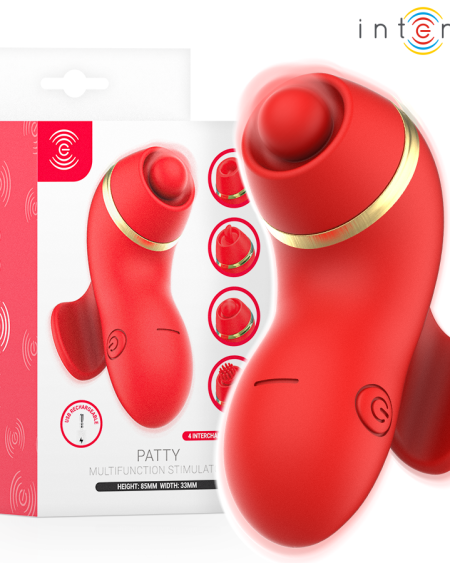 INTENSE - PATTY ESTIMULADOR CON 4 CABEZALES, SUCCIÓN, TAPPING, TICKLING Y LICKING