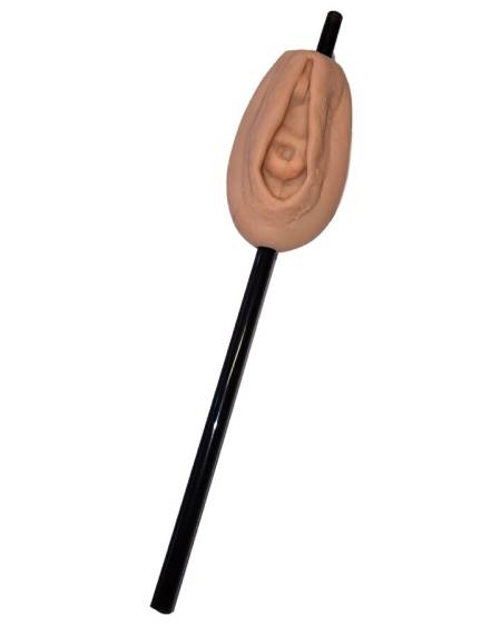 Palhinha em forma de vagina, em tom de pele claro