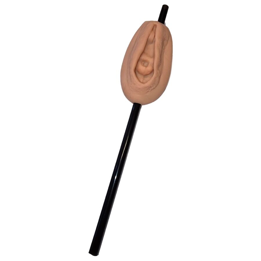 Palhinha em forma de vagina, em tom de pele claro