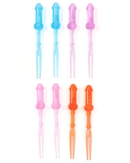 DIABLO PICANTE - PINCHOS DE PENE DE COLORES 8 UNIDADES
