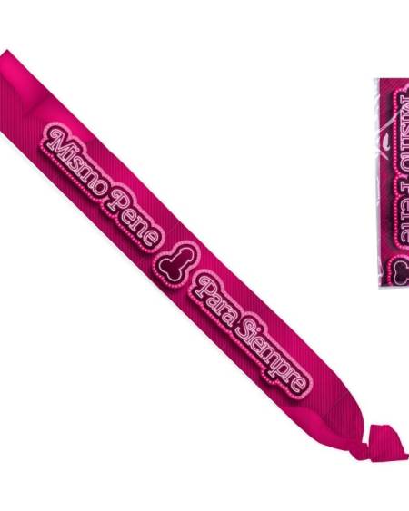 Faixa rosa DIABLO PICANTE com desenho de pénis
