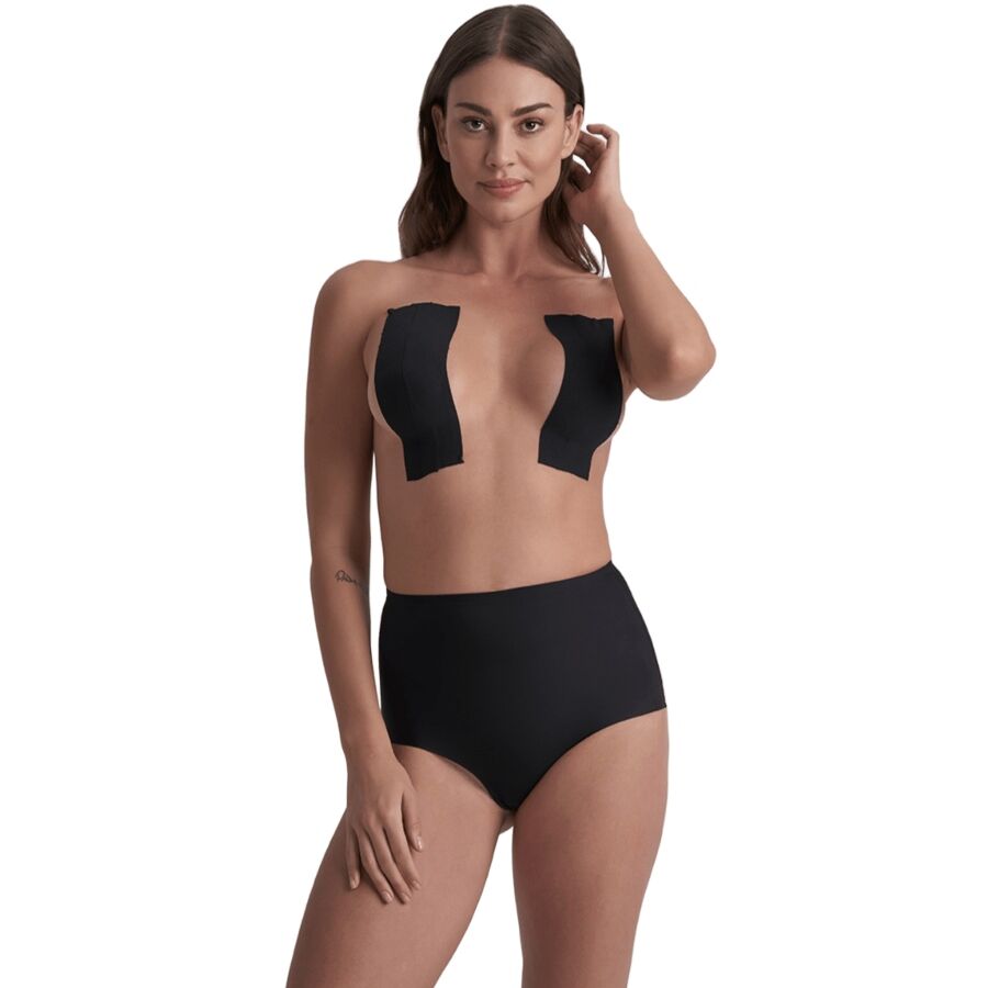 BYE-BRA - BODY TAPE DOUBLE SIDED CINTA DE DOBLE CARA BEIGE TALLA ÚNICA 5 x 500 CM - NEGRO