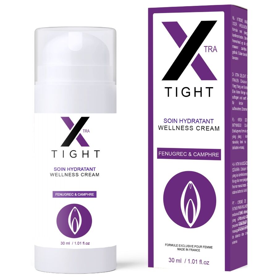 Creme reafirmante íntimo RUF X Tight, embalagem de 30 ml