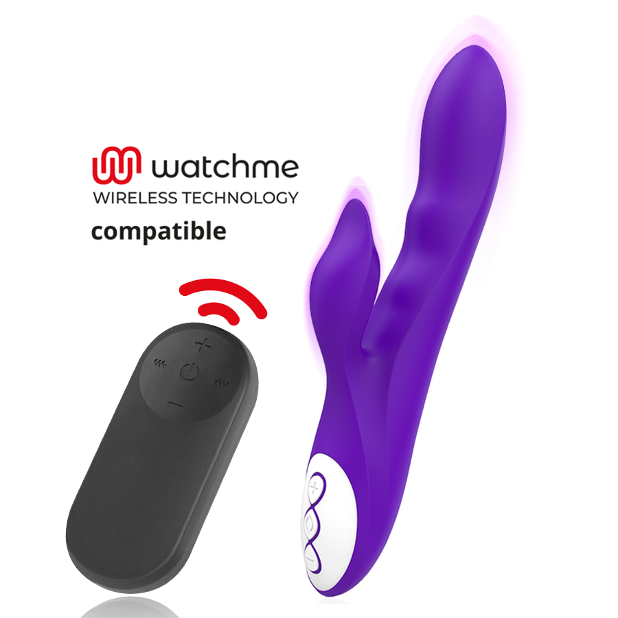 Galo vibrador lilás com controlo remoto Watchme