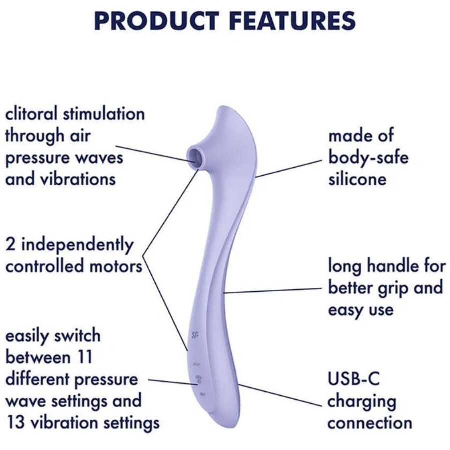 SATISFYER - EASY LOVER VIBRADOR & ESTIMULADOR AIR PULSE