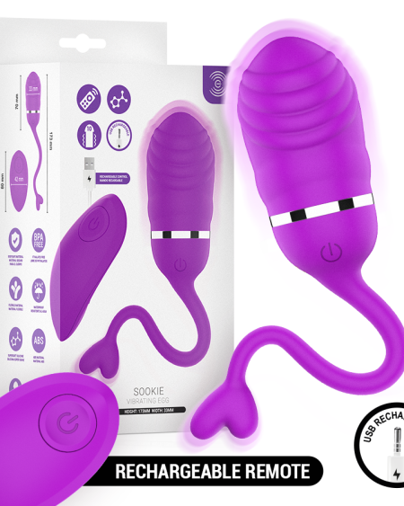Ovo vibrador Sookie da INTENSE com cauda flexível e controlo remoto sem fios