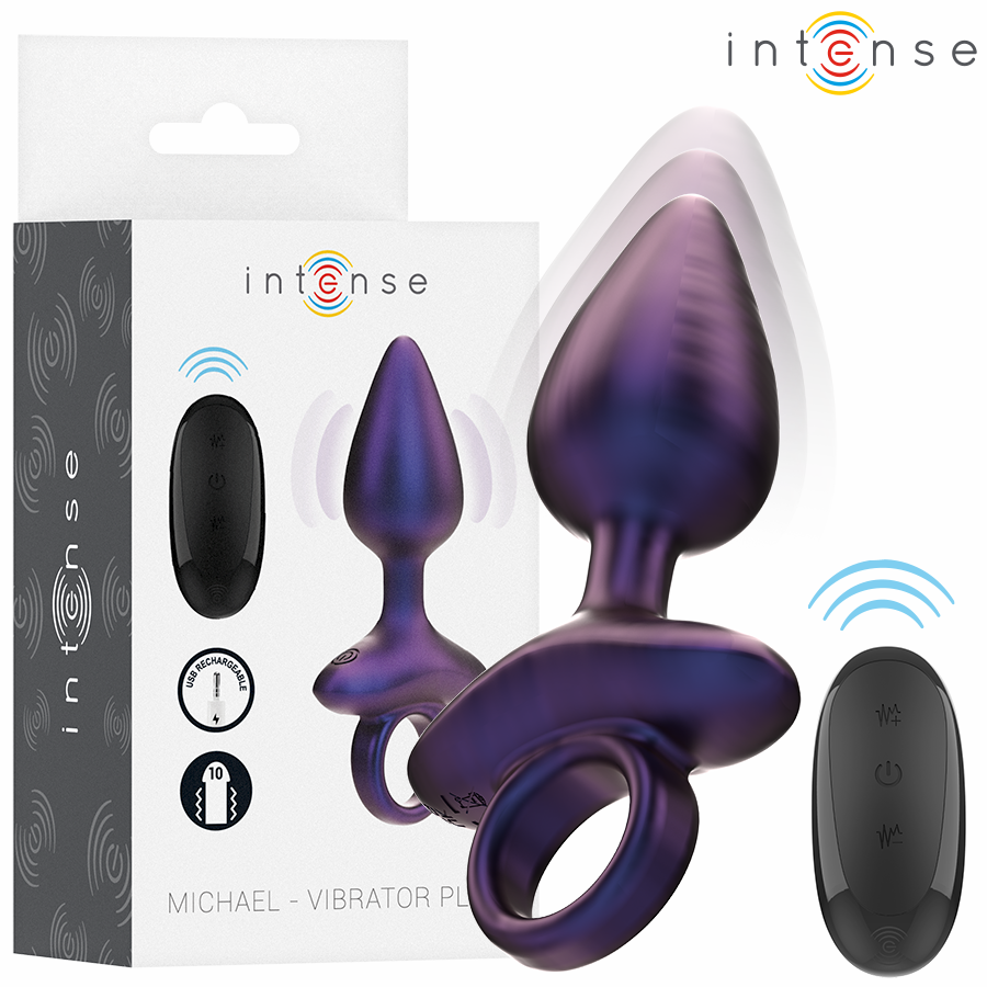 Plug anal vibrador Michael Modelo 2 da INTENSE com comando à distância