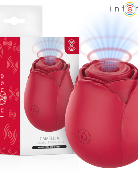 Succionador de clítoris INTENSE Camellia Rosa em cor bordô