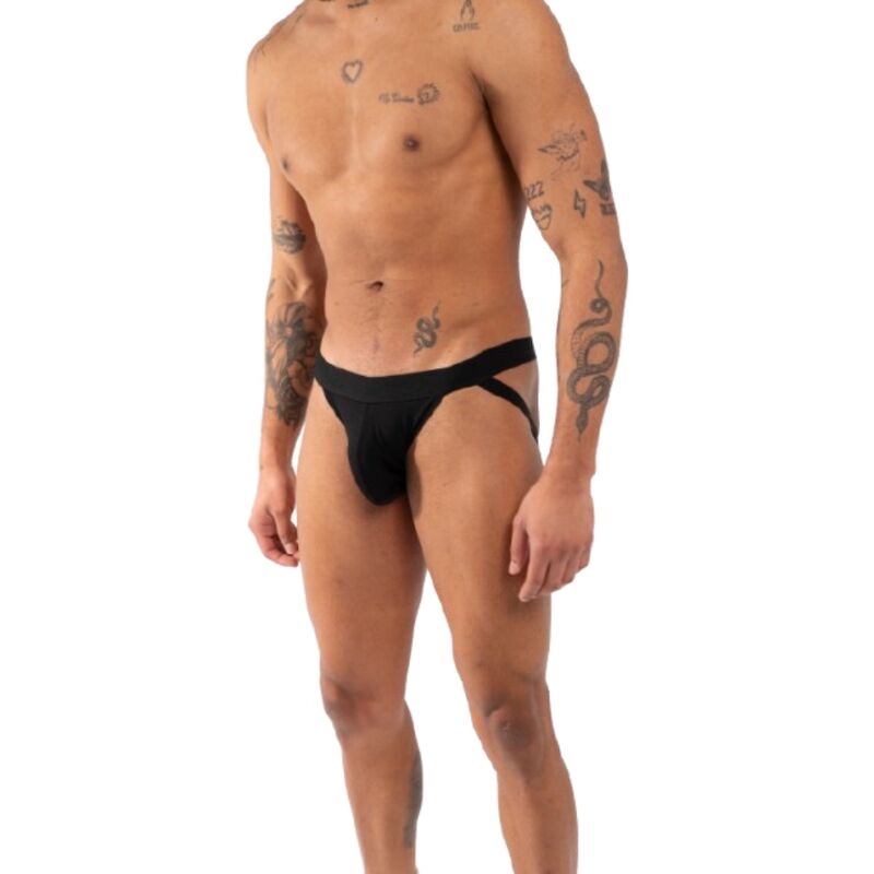 Jockstrap duplo preto BURN 011