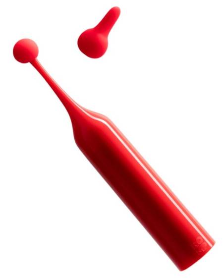 Estimulador clitoriano ROMP Pop vermelho, com design circular