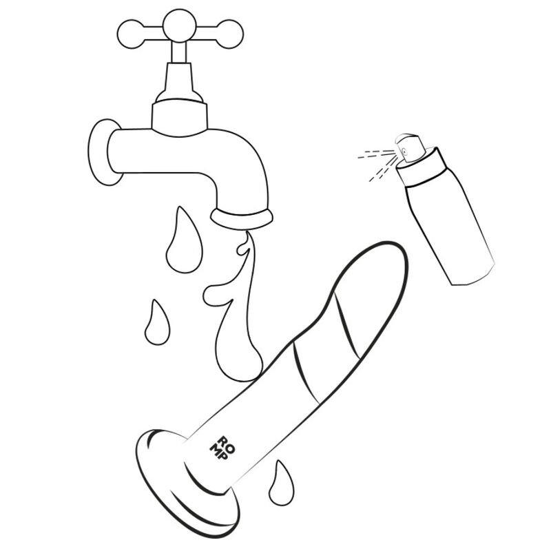 ROMP - DIZI DILDO SILICONA CON VENTOSA TRICOLOR 18 CM