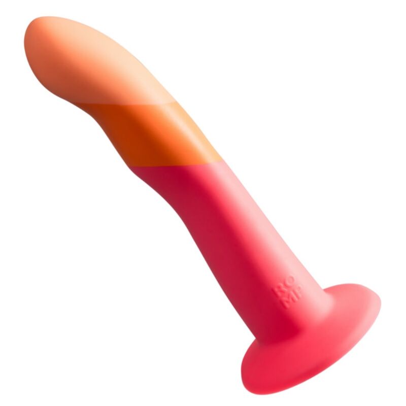 Dildo ROMP Dizi tricolor de silicone com ventosa, 18 cm