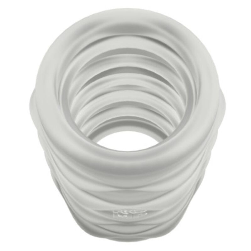 Masturbador masculino ROMP Mosh transparente com interior ondulado e capa reversível