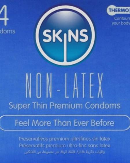 Preservativos SKINS sem látex, ultrafinos e transparentes