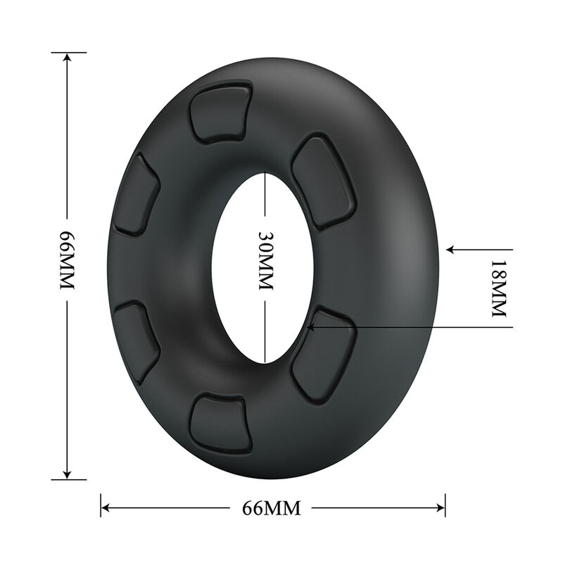CRAZY BULL - BERTRAM ANILLO PARA PENE SUPER SOFT SILICONA NEGRO