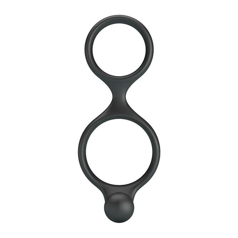 CRAZY BULL - FLORIAN ANILLO DOBLE PARA PENE Y TESTÍCULOS SILICONA NEGRO