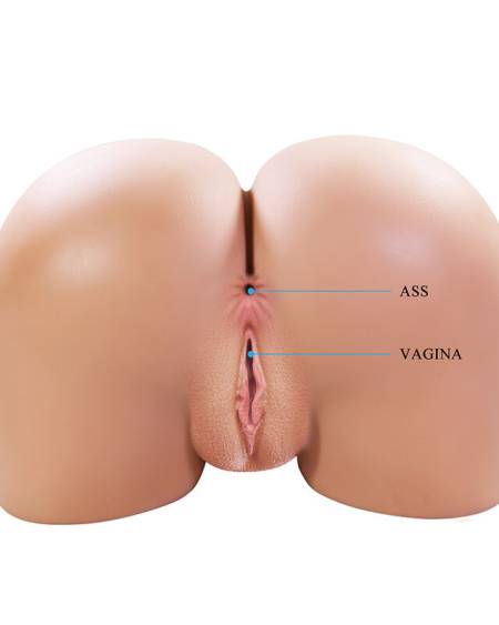 Masturbador masculino XXL CRAZY BULL Julia com entradas vaginal e anal e vibração