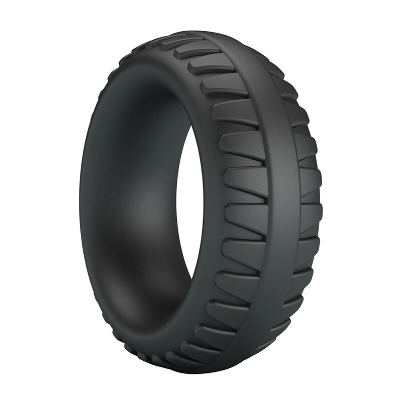 CRAZY BULL - MERRITT ANILLO PARA PENE TEXTURIZADO SILICONA NEGRO