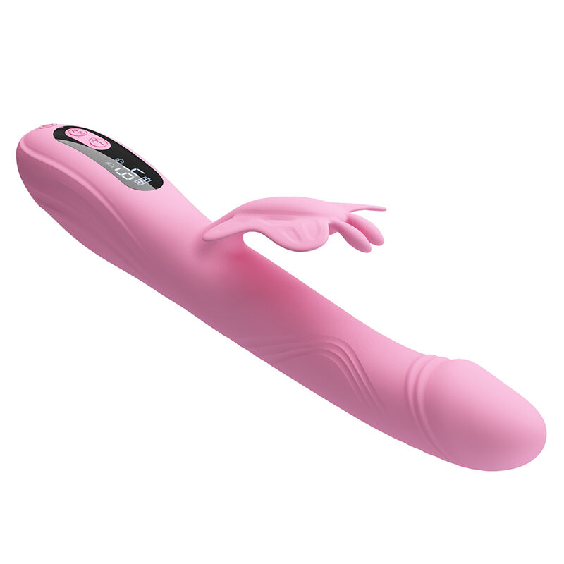 PRETTY LOVE - BELLA VIBRADOR RABBIT CON ESTIMULACIÓN MARIPOSA Y LED ROSA