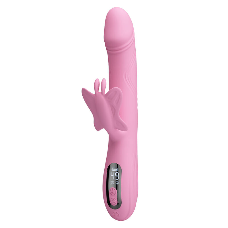 PRETTY LOVE - BELLA VIBRADOR RABBIT CON ESTIMULACIÓN MARIPOSA Y LED ROSA
