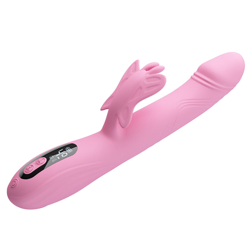 PRETTY LOVE - BELLA VIBRADOR RABBIT CON ESTIMULACIÓN MARIPOSA Y LED ROSA