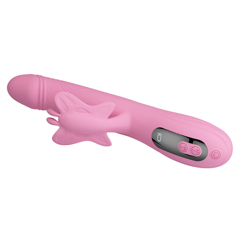 PRETTY LOVE - BELLA VIBRADOR RABBIT CON ESTIMULACIÓN MARIPOSA Y LED ROSA