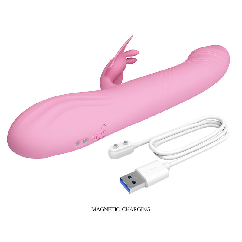 PRETTY LOVE - BELLA VIBRADOR RABBIT CON ESTIMULACIÓN MARIPOSA Y LED ROSA