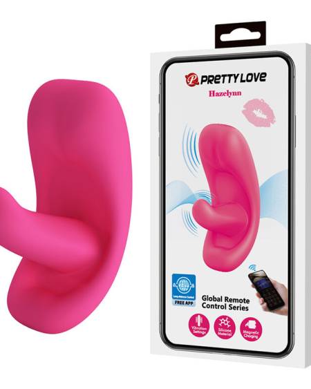 Massajador Pretty Love Hazelynn rosa, com design curvo e ergonómico