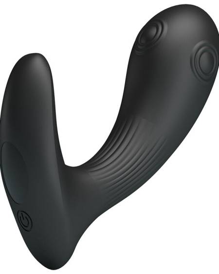 Vibrador prostático Mirabelle preto da PRETTY LOVE com comando remoto sem fios