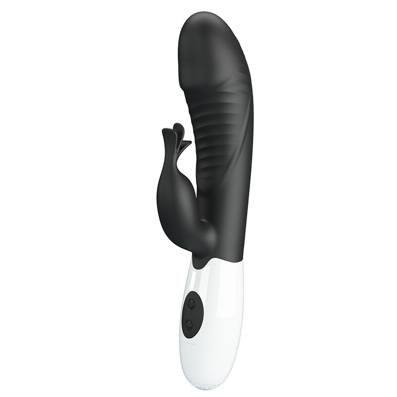 Vibrador coelho Rasmussen preto com estimulador interno e externo