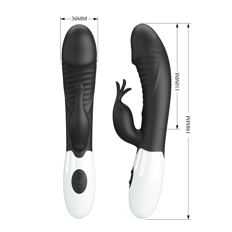 PRETTY LOVE - RASMUSSEN VIBRADOR RABBIT 30 FUNCIONES NEGRO