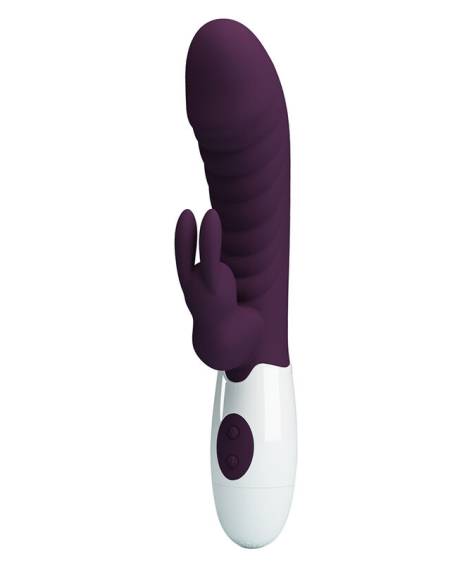 Vibrador coelho Naughty Bunny da PRETTY LOVE com estimulador externo flexível