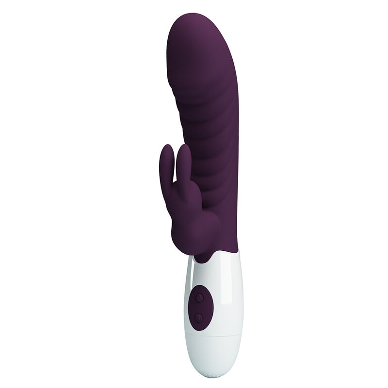 Vibrador coelho Naughty Bunny da PRETTY LOVE com estimulador externo flexível