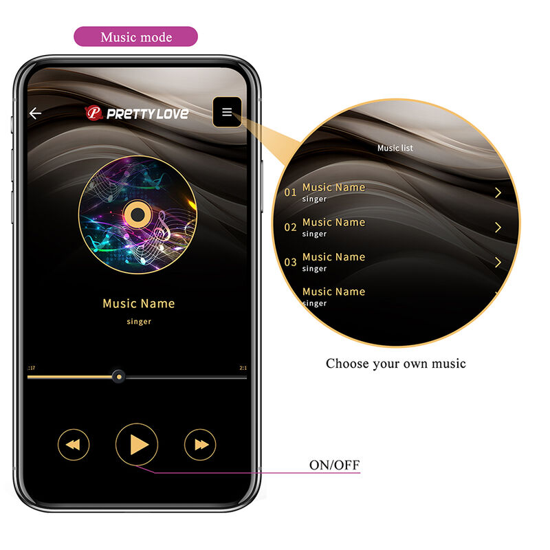 PRETTY LOVE - KLAY VIBRADOR HUEVO CON EMPUJE APP CONTROL MORADO