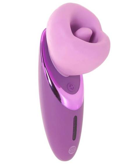 Succionador de clítoris Pleasure Sucker roxo, com vibração e ponta de silicone
