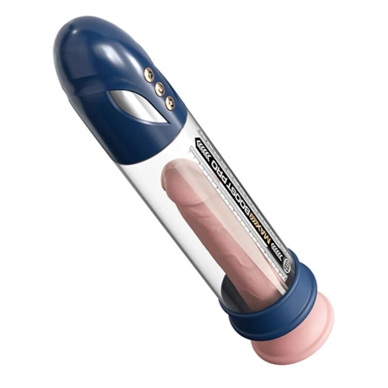 Bomba de vácuo automática PUMP WORX Max Boost Pro Flow azul, com cilindro transparente