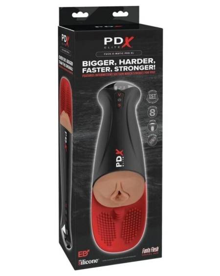 Masturbador automático PDX ELITE FAP-O-MATIC PRO XL, castanho, com 34,9 cm