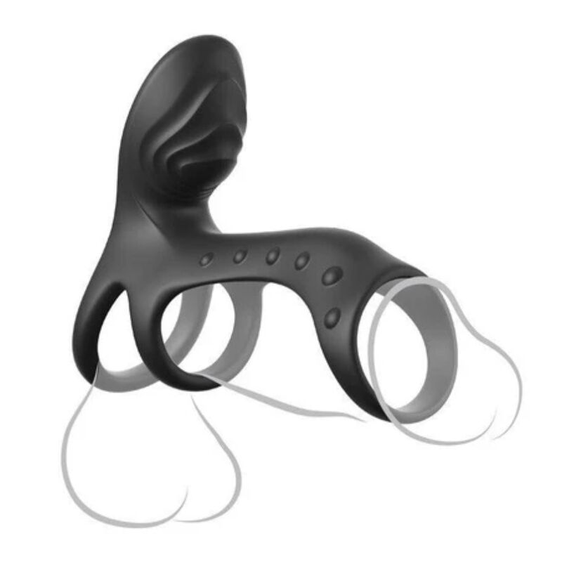 Anel vibratório FANTASY C-RINGZ Ultimate Couples Cage Pro, com design flexível e comprimento aproximado de 19.5 cm
