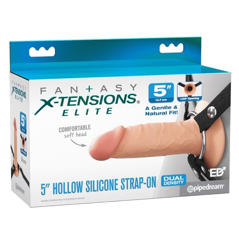 Arnês ajustável FANTASY X-TENSIONS com dildo vazado realista Elite
