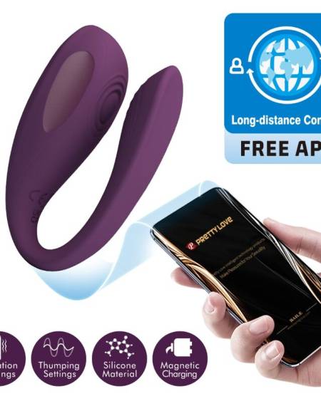 Estimulador clitoriano Aari da APP SERIES, em silicone roxo