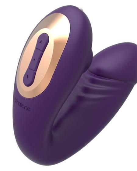 Estimulador clitoriano NALONE LEAH roxo com detalhes dourados
