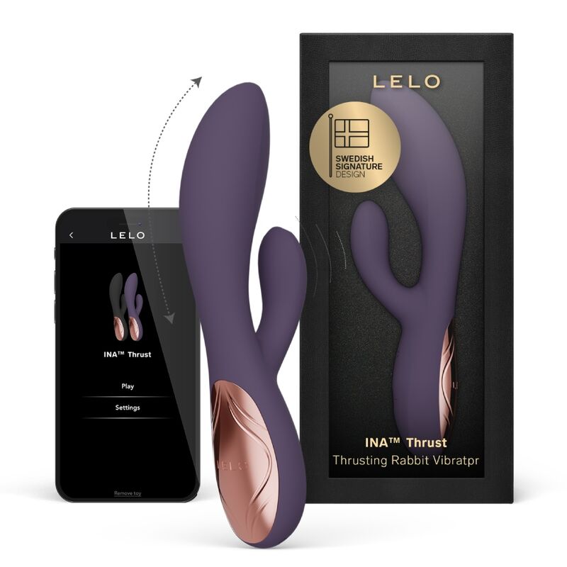 Vibrador coelho LELO INA THRUST com movimento de impulsão