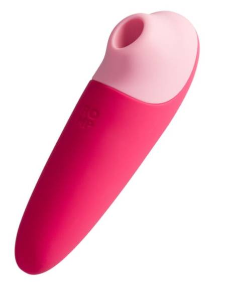 Succionador de clítoris ROMP Shine X rosa, com cabeça flexível