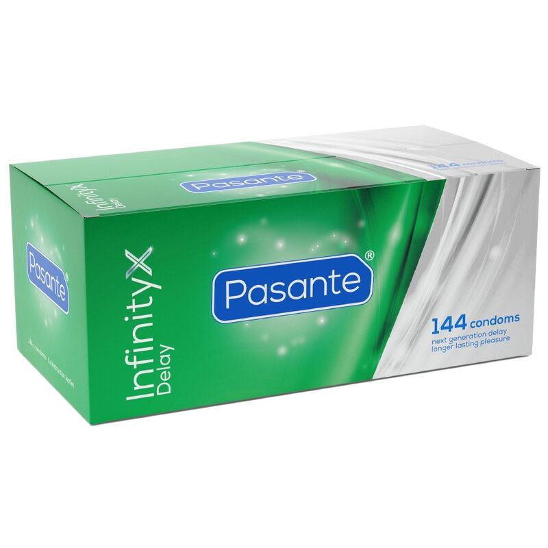 Caixa de 144 preservativos retardantes PASANTE Infinity X Delay