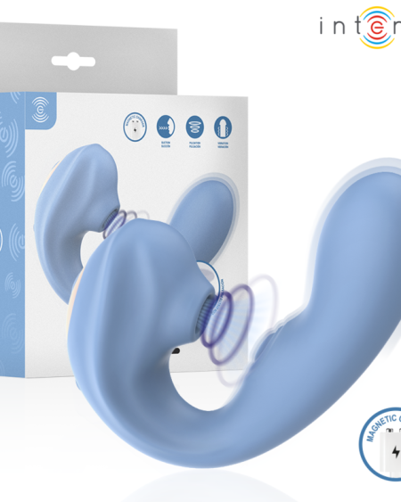 Estimulador de clítoris INTENSE Gina azul com design curvo