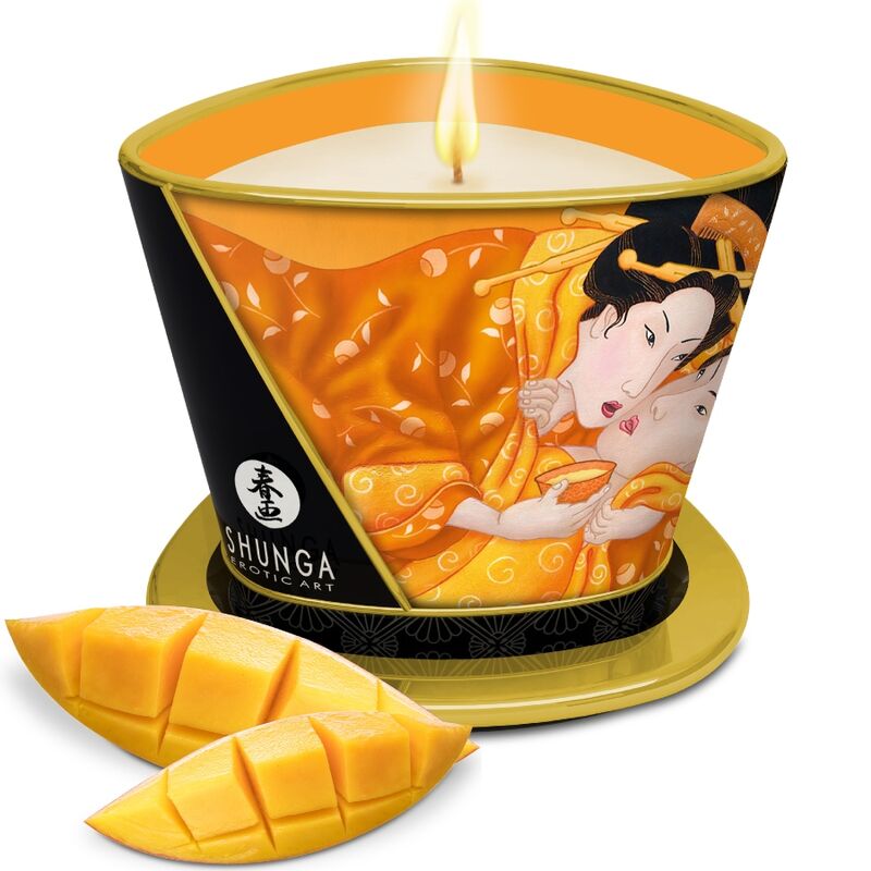 Vela de massagem SHUNGA com aroma a manga, 170 ml