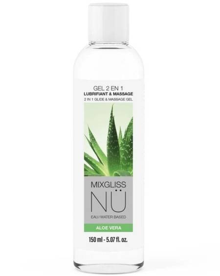 Gel NÜ 2 em 1 MIXGLISS com aloe vera, à base de água, 150 ml